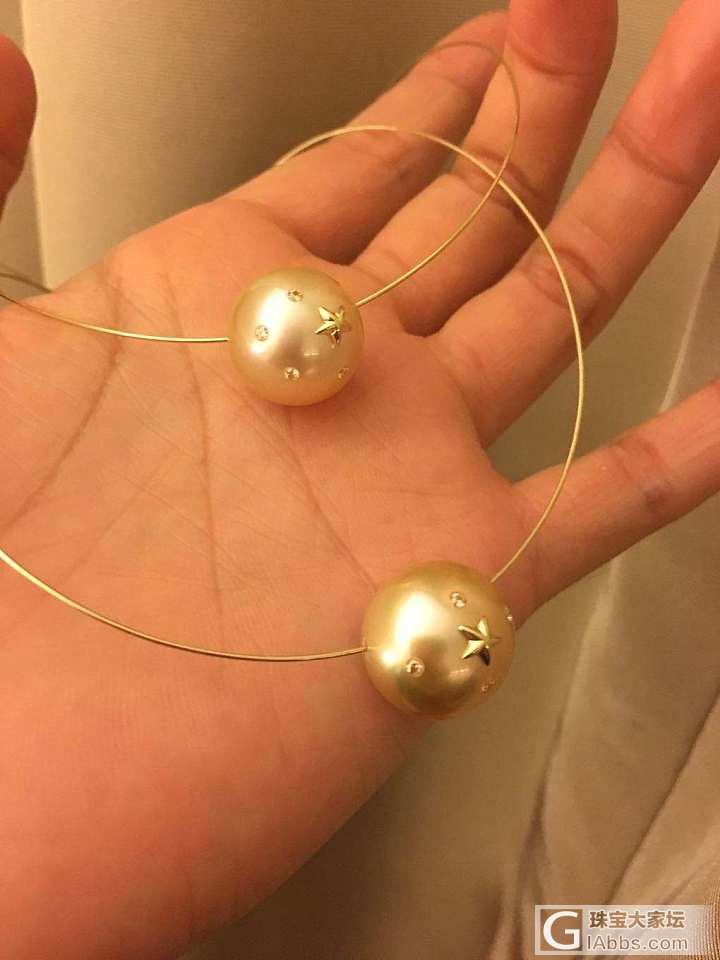 刚刚从香港展会上淘回来的成品_项圈海水珍珠