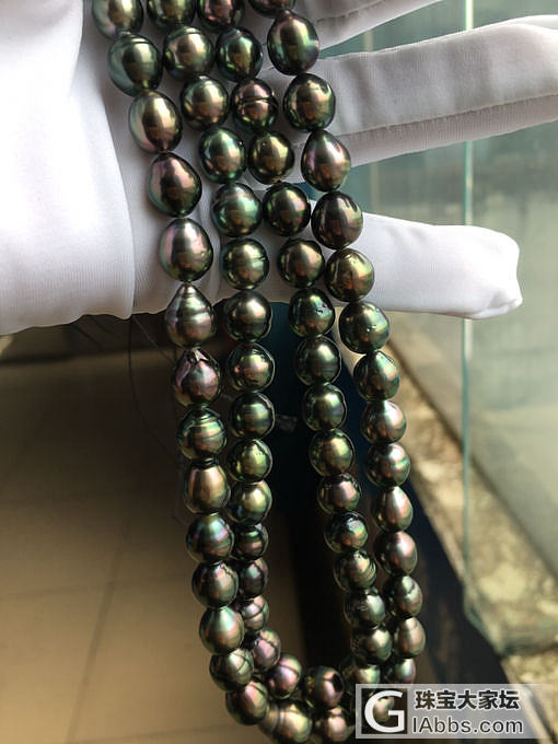 孔雀绿项链8-10mm  1860/条🉐_海水珍珠珍珠项链