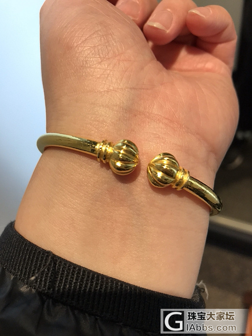 晒晒金南瓜 刚做好不久。_手镯金