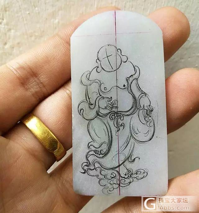 私人定制 难得一见的翡翠画稿,每件成品绝对是精品_挂件翡翠