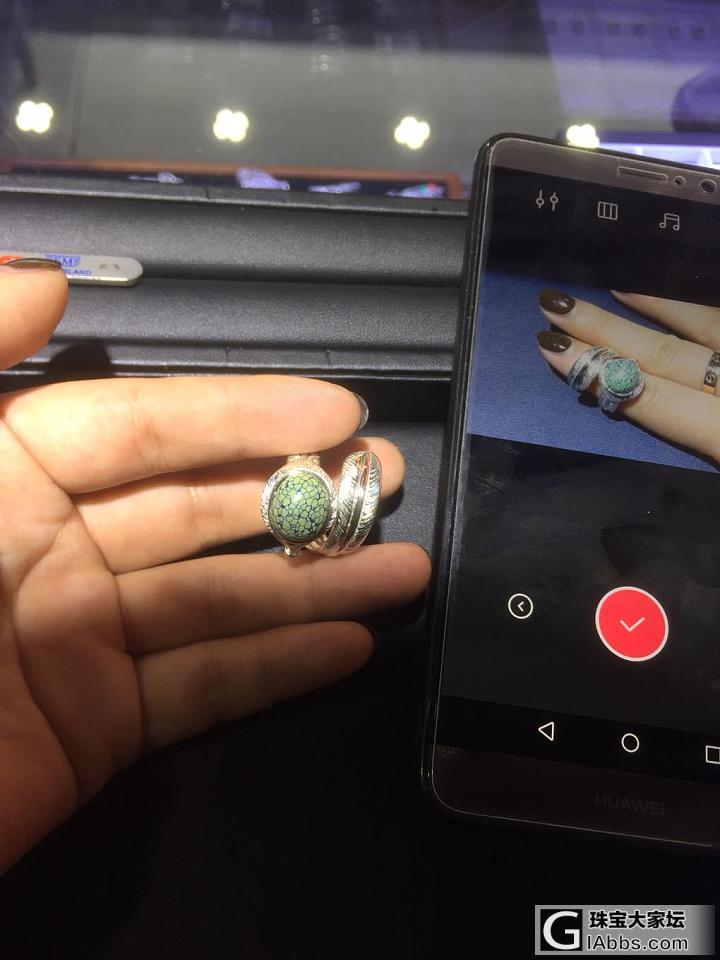 还记得这个戒面吗？羽毛款_戒指松石