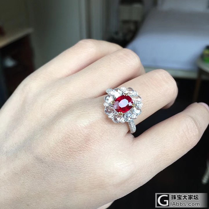 【卡禄珠宝】2克拉无烧鸽血红宝石戒指，仙女款，专业名贵宝石批发_戒指红宝石