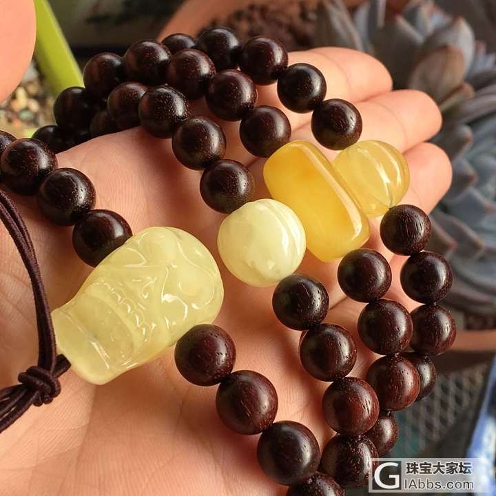 发下自己玩的石头_半成品打磨蜜蜡