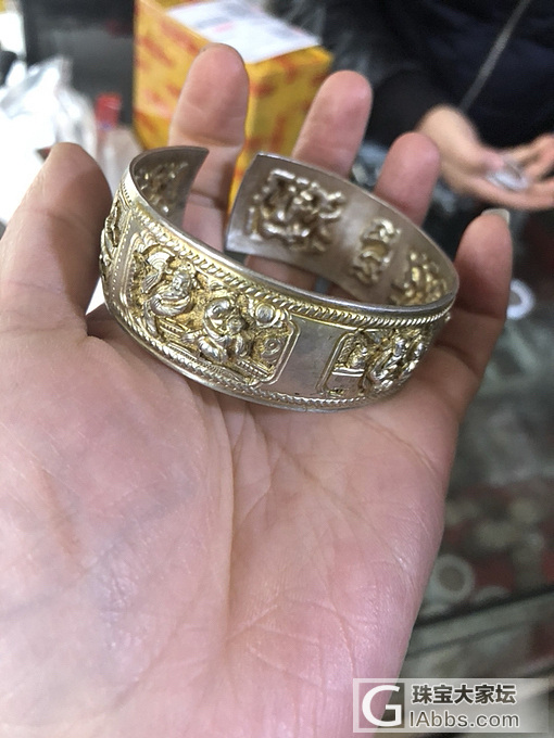 小店偶遇老银镯_手镯老银