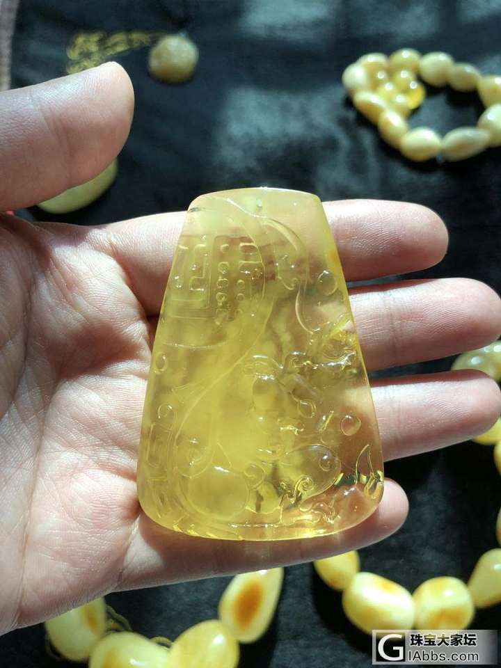 蜜蜡，碧玺，金子和七零八碎_挂件蜜蜡