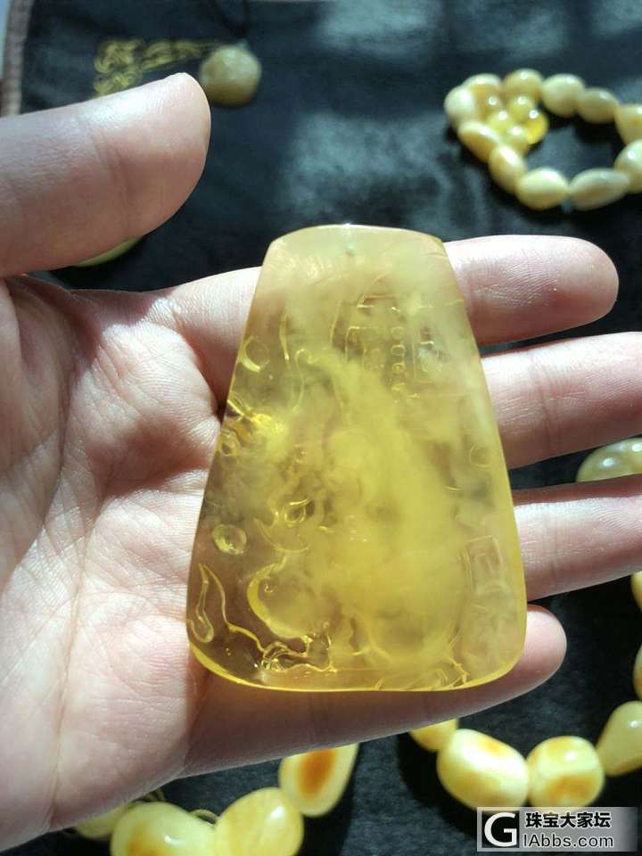 蜜蜡，碧玺，金子和七零八碎_挂件蜜蜡