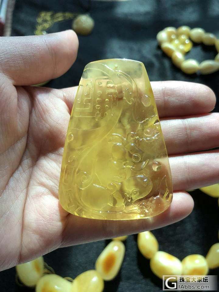 蜜蜡，碧玺，金子和七零八碎_挂件蜜蜡