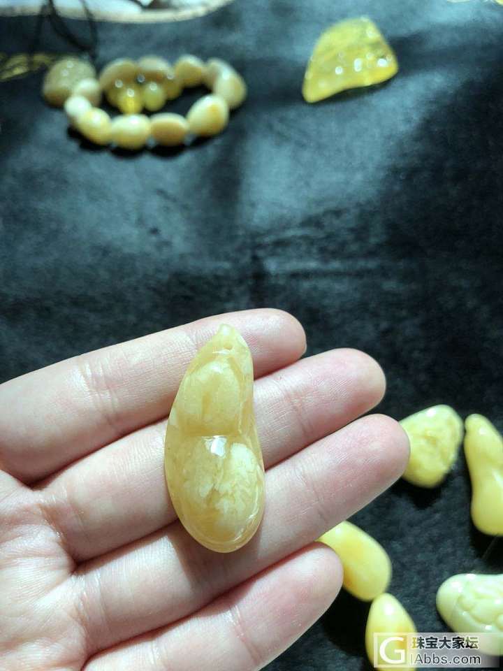 蜜蜡，碧玺，金子和七零八碎_挂件蜜蜡
