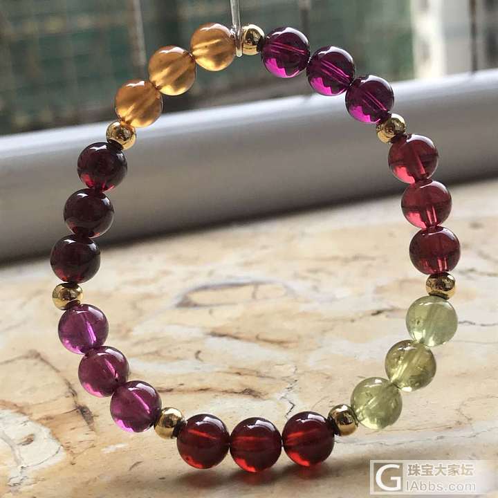 个人感觉橙红石榴石比酒红的密度低，不知道为啥_珠串石榴石