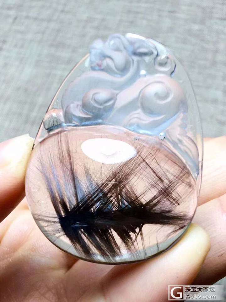 天然黑银钛顺发晶花❀效应款貔貅吊坠，简单大气上档次，银钛聚宝盆/钛晶顺发，猫眼效..._挂件发晶