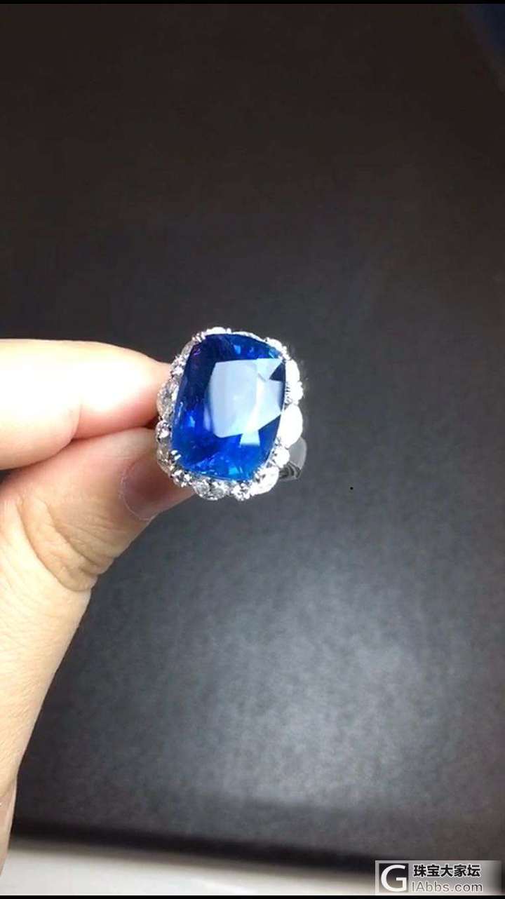 20克拉 缅甸 抹谷稀有产地_戒指蓝宝石