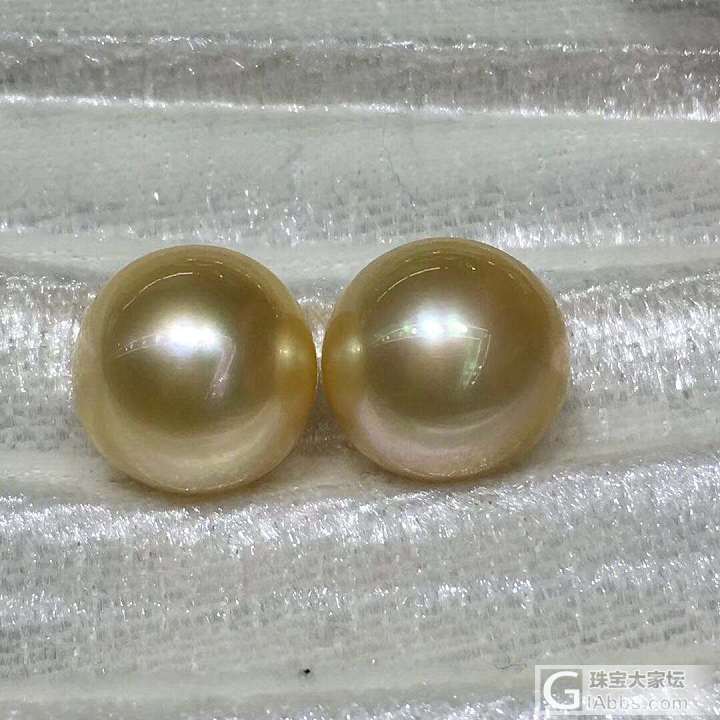 元旦活动菲律宾天然南洋金金珠！正圆强光极微瑕微瑕品质！12-13mm！可配对！可..._海水珍珠