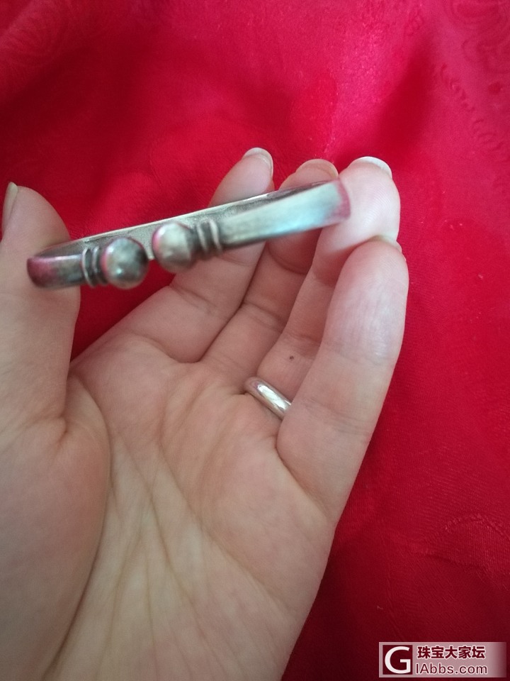 外婆妈妈留下的看银镯_手镯老银