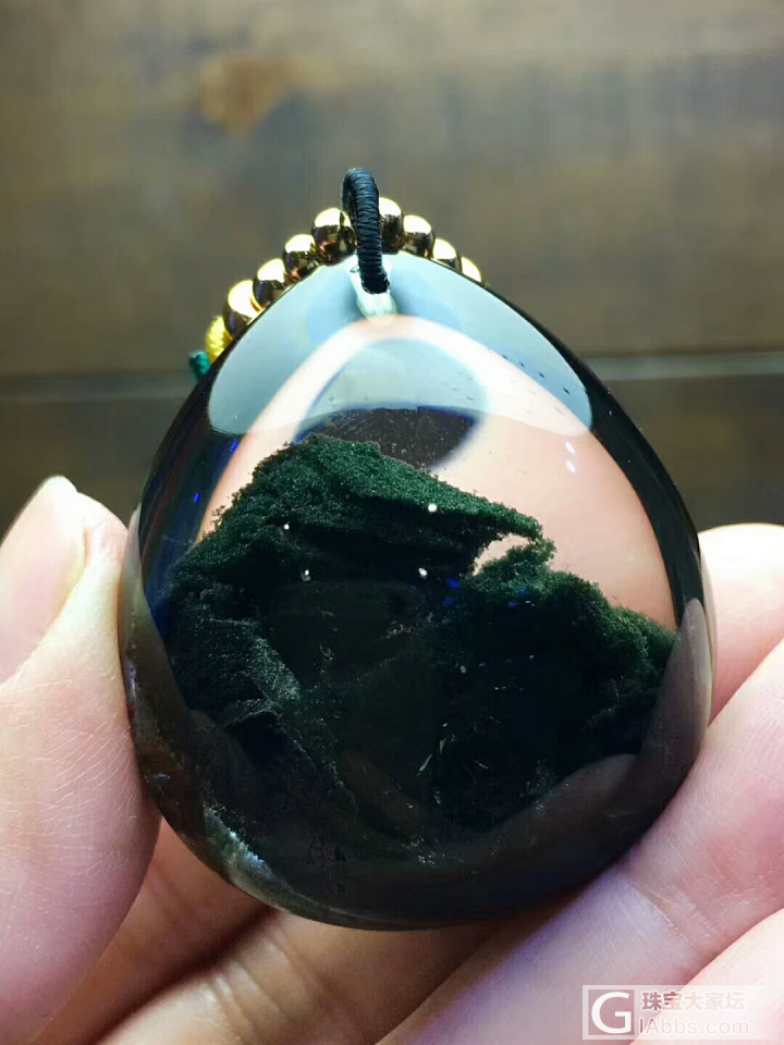纯天然绿幽灵景色高山水晶吊坠！晶体干净！景色优美 漂亮如同美丽的山峰，保留水晶最..._吊坠绿幽灵水晶