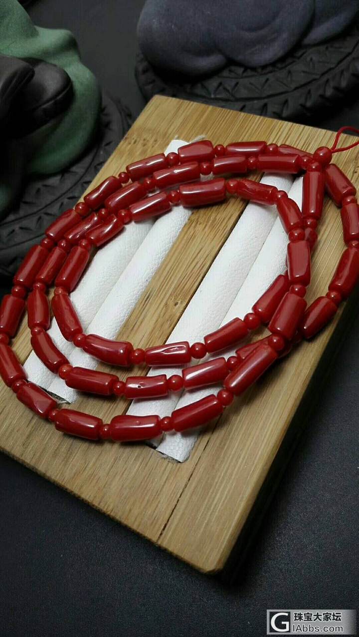 红珊瑚直管手链_珠串珊瑚