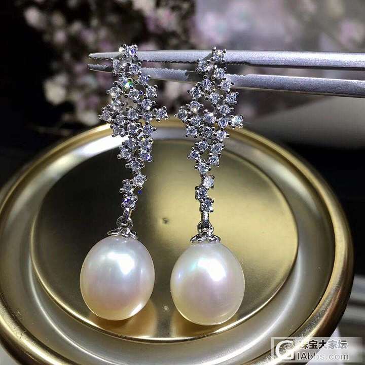 【特价💰：198元】每日特价款，现货只有一对，纯银镶嵌！搭配天然淡水珍珠，椭圆，..._耳坠珍珠