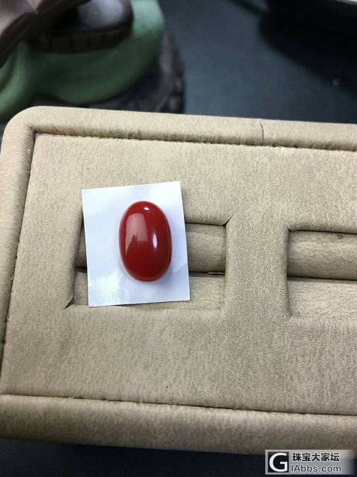 阿卡赤血戒面_蛋面珊瑚