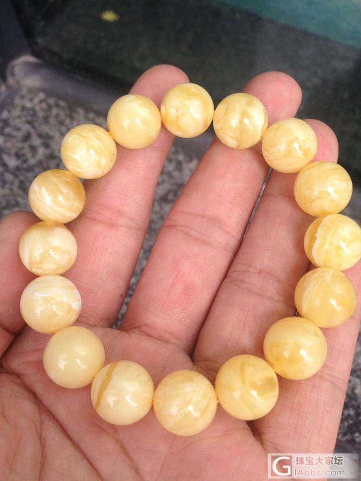 俄料白花12+手串_珠串蜜蜡