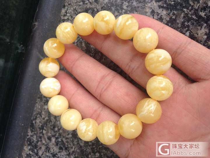 俄料白花12+手串_珠串蜜蜡
