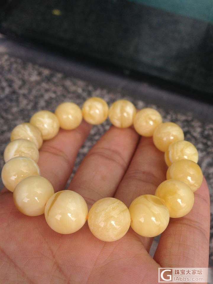 俄料白花12+手串_珠串蜜蜡