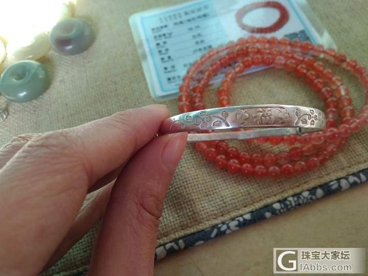 出小银子和水晶类…_粉晶吊坠手镯银