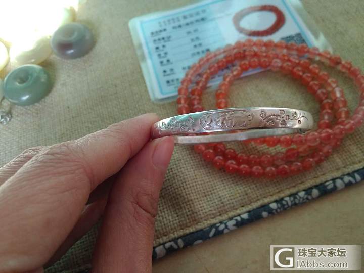 出小银子和水晶类…_粉晶吊坠手镯银
