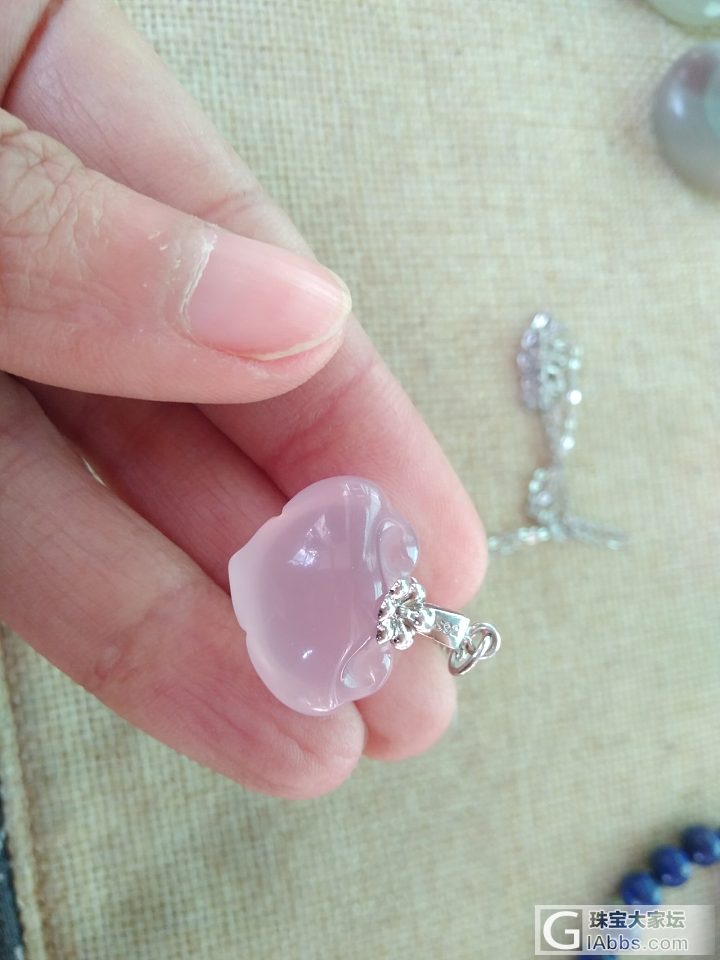 出小银子和水晶类…_粉晶吊坠手镯银