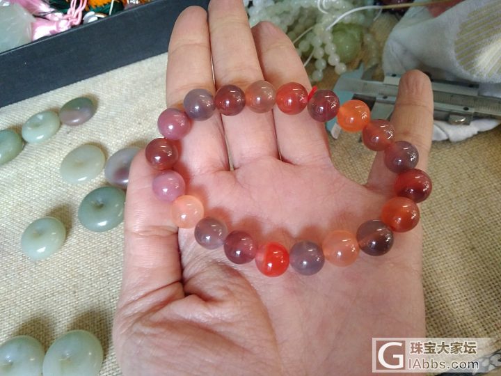 出小银子和水晶类…_粉晶吊坠手镯银