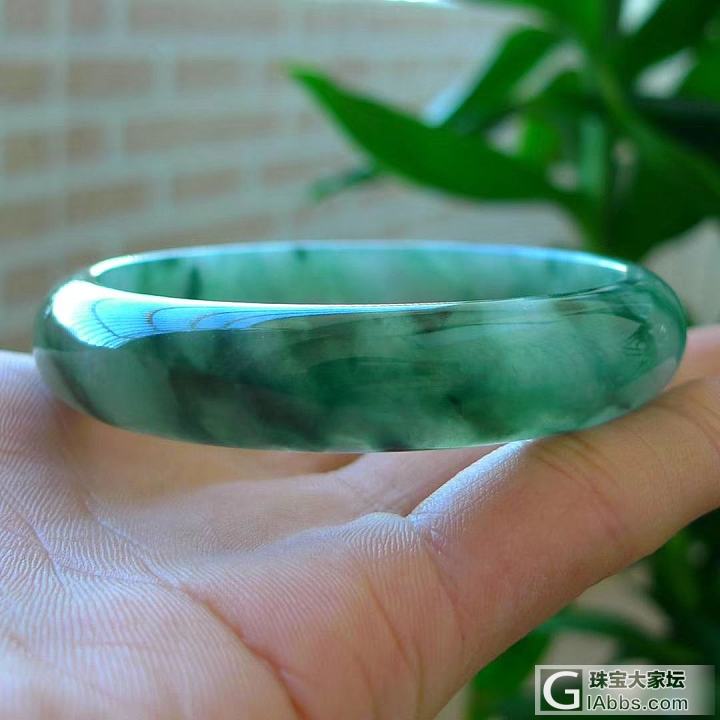完美59圈冰种飘花翡翠手镯_手镯翡翠