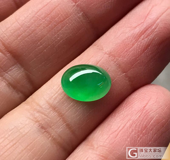 木纳蛋面，终于收了颗满意的…_蛋面翡翠