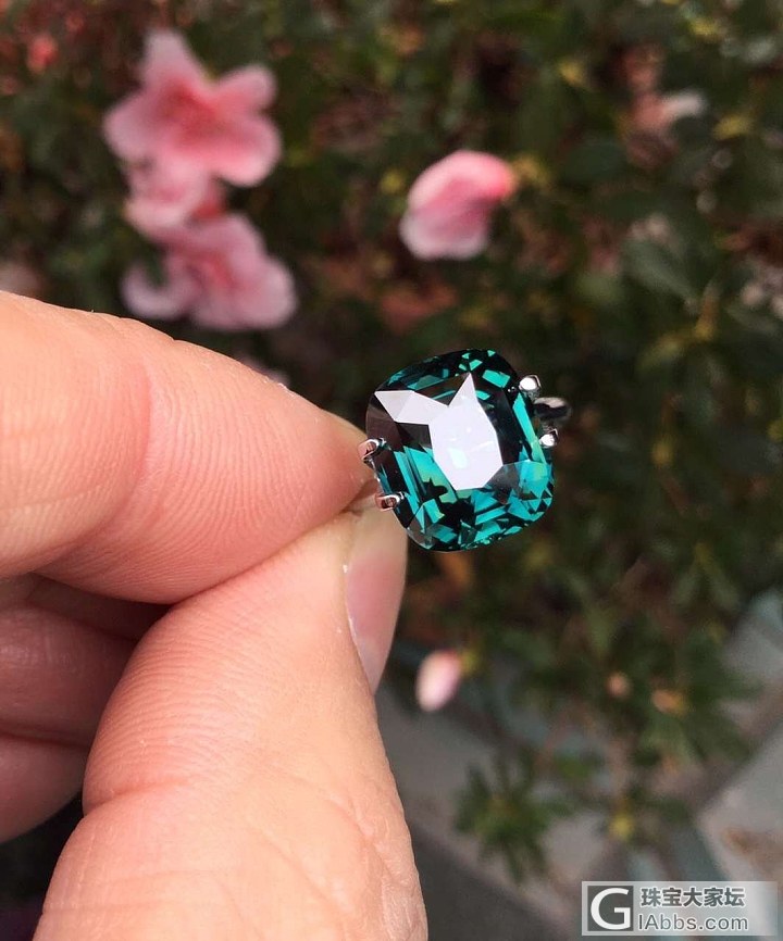 ##中颐天然绿色蓝宝石##  6.55ct  GIC证书_刻面宝石蓝宝石中颐彩色宝石