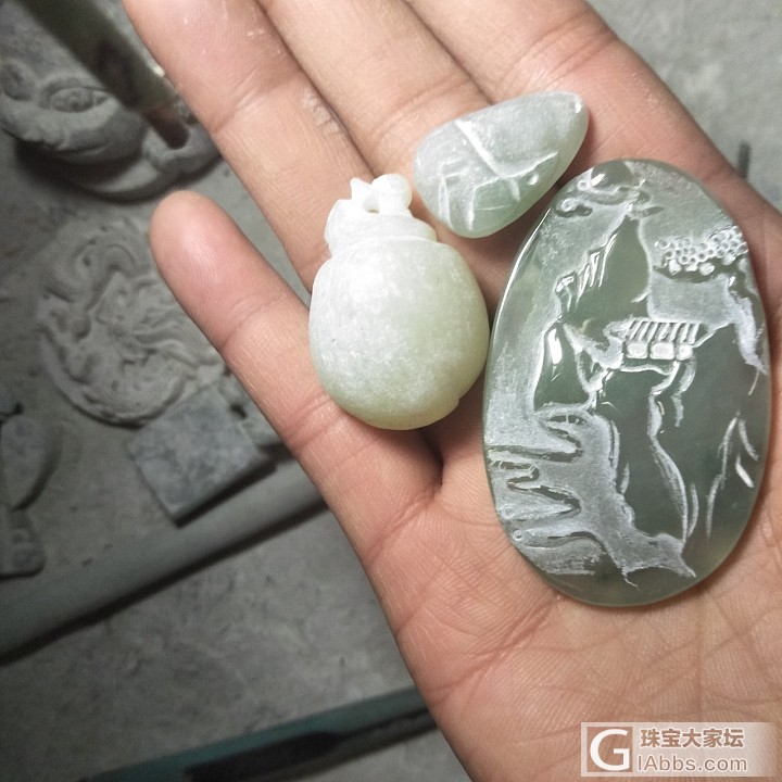送抛光了，又是一年到头了。。。_半成品翡翠