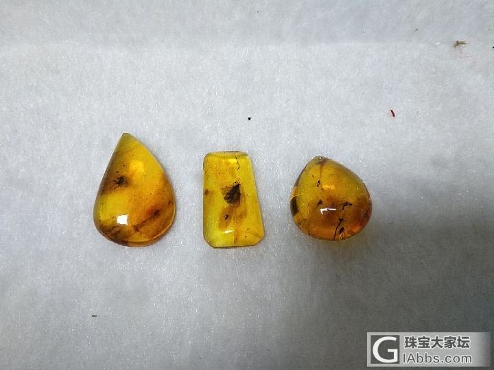 入手三个小虫珀，就是个头有点小，虫子还算清晰_虫珀