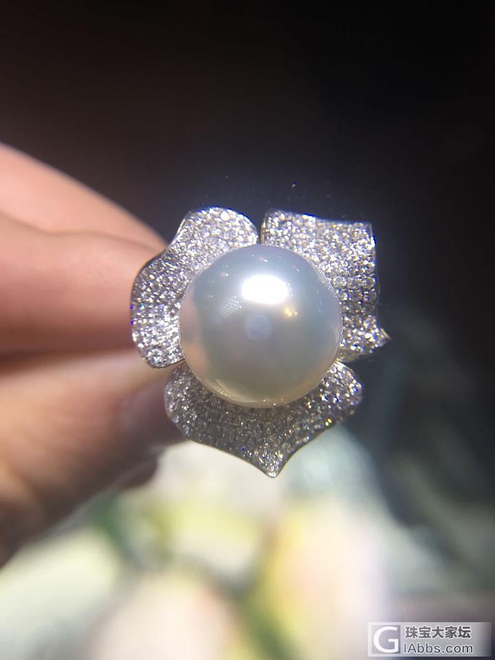 这个珍珠大不大，美不美，喜不喜欢_吊坠戒指珍珠