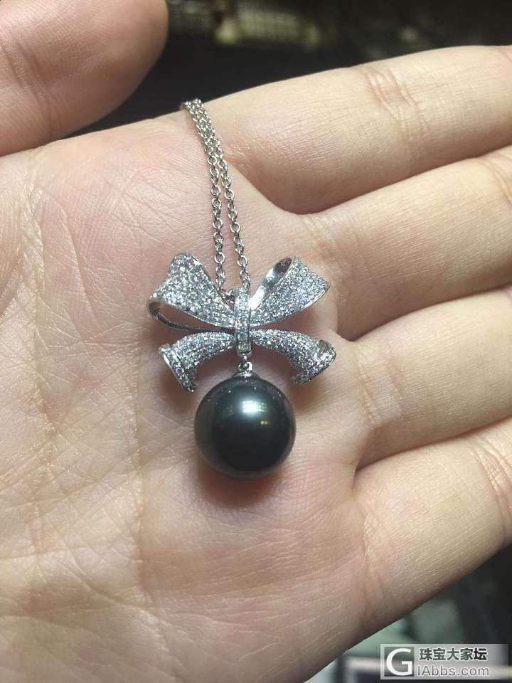 这个珍珠大不大，美不美，喜不喜欢_吊坠戒指珍珠