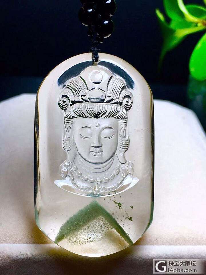 巴西老矿绿幽灵，天然绿幽灵观音吊坠，雕工精湛 重46克尺寸53.33.15:性价..._挂件绿幽灵