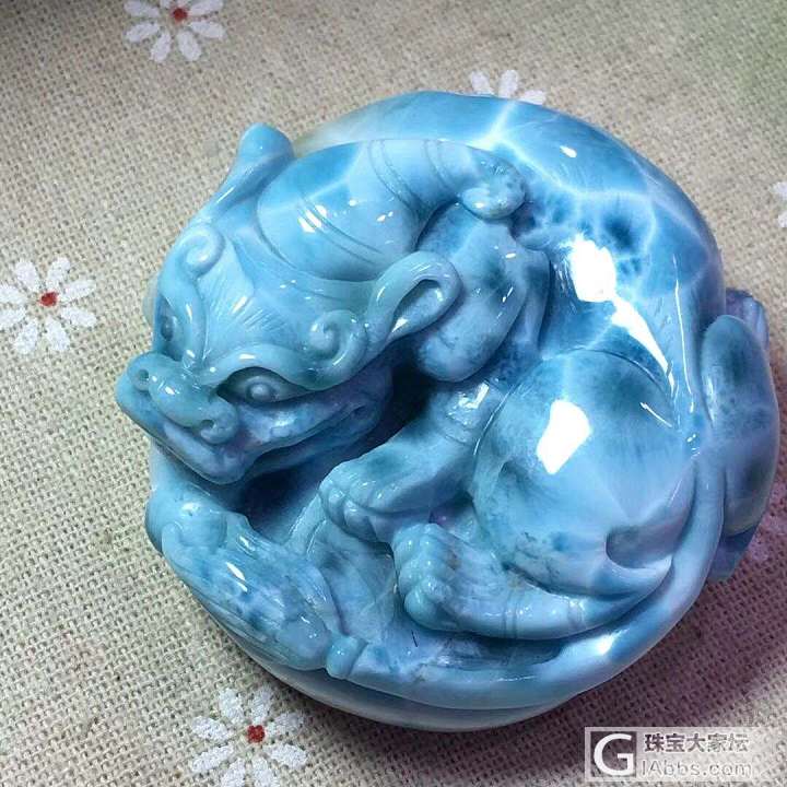 海纹石貔貅，尺寸54-24mm   重128克_挂件海纹石
