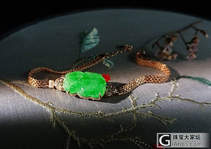 阳绿貔貅手链，表带的独家_手链翡翠