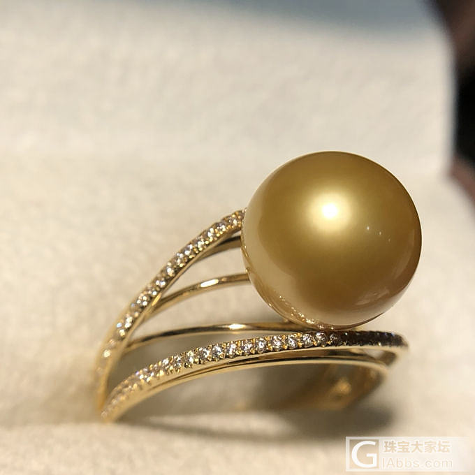 🉐完美立体设计
曲线感觉特别漂亮，个人比较偏爱的一款戒指
10-11mm正圆无瑕..._戒指海水珍珠珍珠