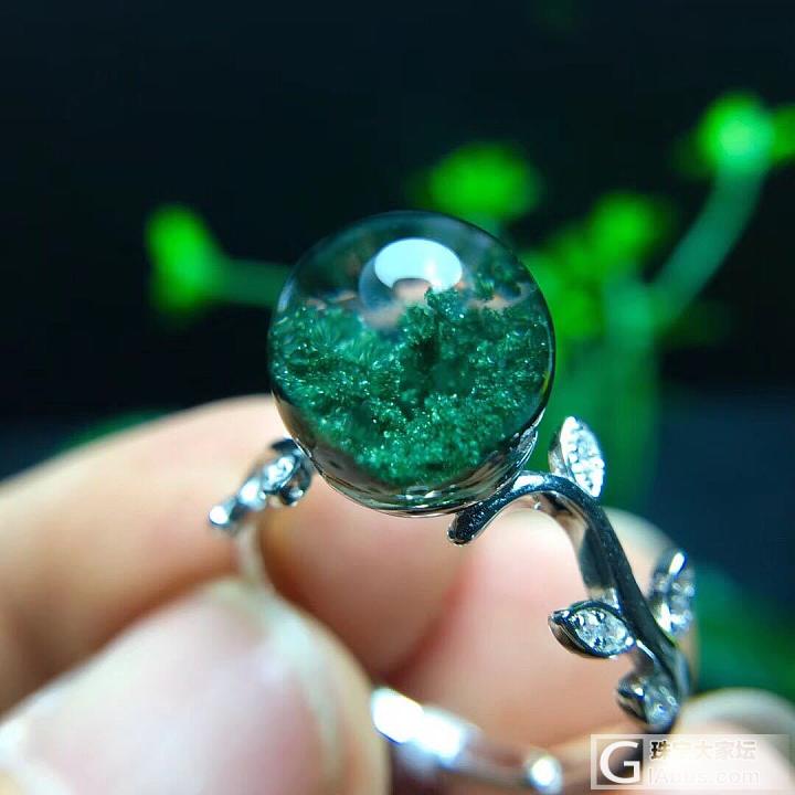 天然彩幽灵转运珠戒指，巴西彩幽灵，颜色稀少艳丽，意境幽美🌟晶体干净水润！纯天然原..._戒指绿幽灵首饰