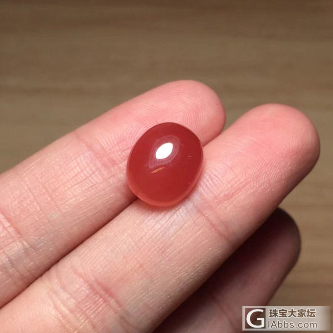 阿根廷冰种红纹石裸石_蛋面红纹石