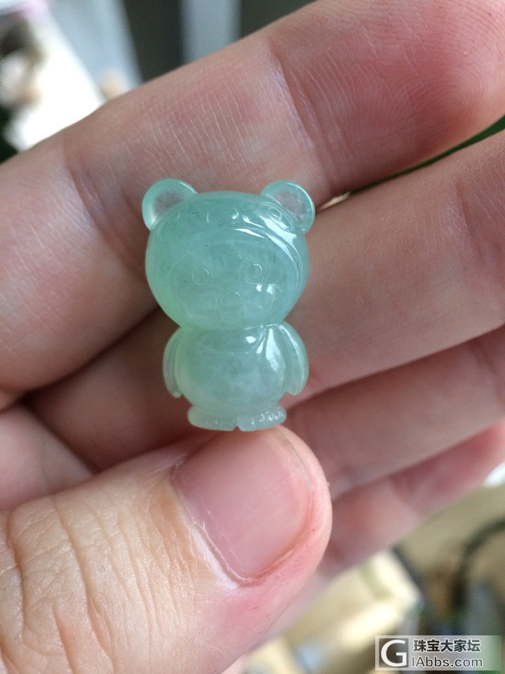 晒晒最近新做的，懵系小动物两只_玉工翡翠