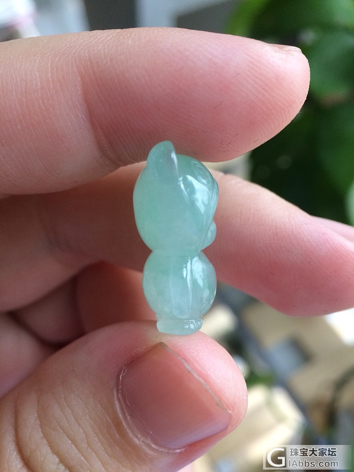 晒晒最近新做的，懵系小动物两只_玉工翡翠
