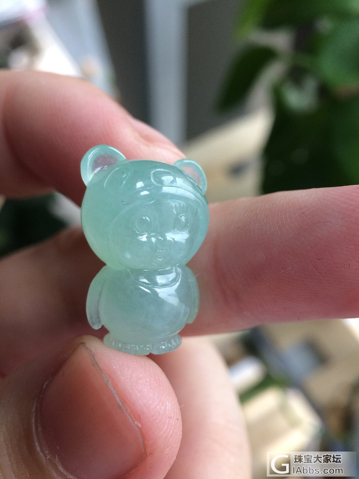晒晒最近新做的，懵系小动物两只_玉工翡翠