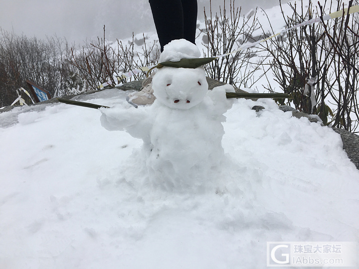 今天去海螺沟看到做好的雪人_旅游