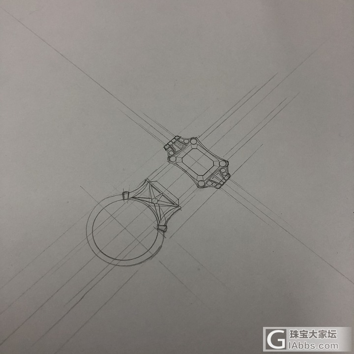 欧美市场款戒指手绘图_设计