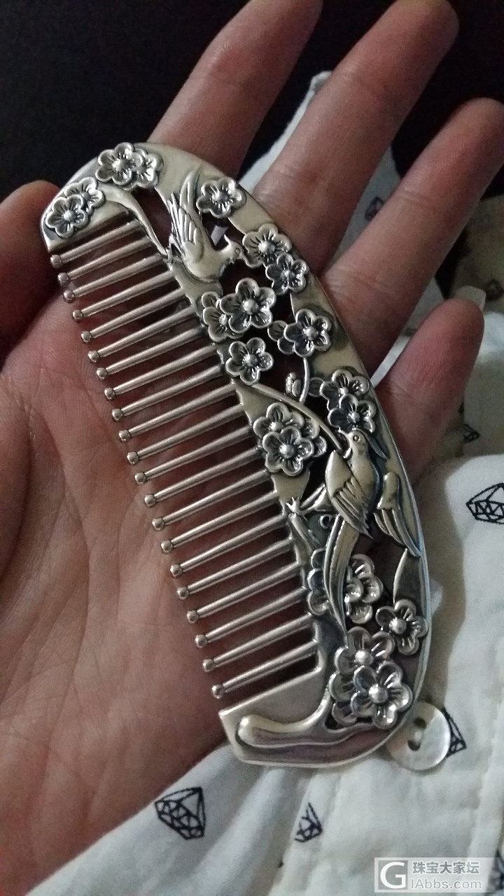 团的梳子到了~美美哒~_梳子银