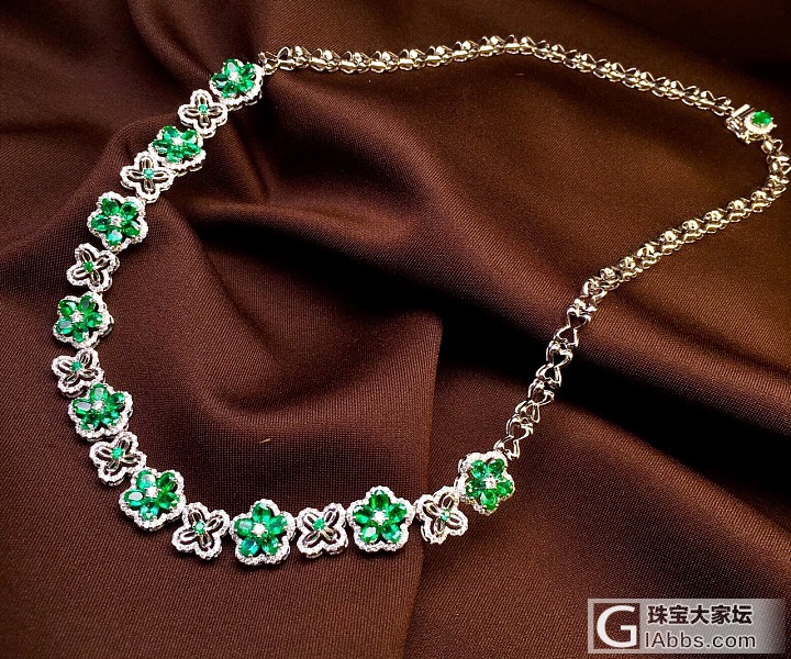 好美的套链，都上时尚杂志了😁_祖母绿项链