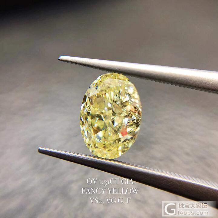 椭圆黄钻一枚
GIA 1.31CT ,面大颜色饱满，切割比例棒，
推荐图4到图6..._异形钻彩钻