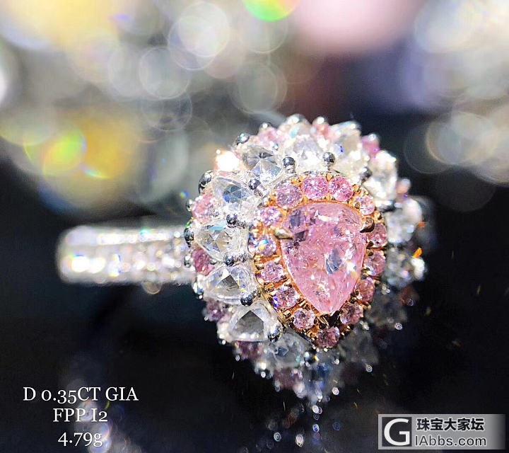 *成品粉钻*
参数:0.35CT Fancy Purple-Pink I2 总重..._戒指彩钻